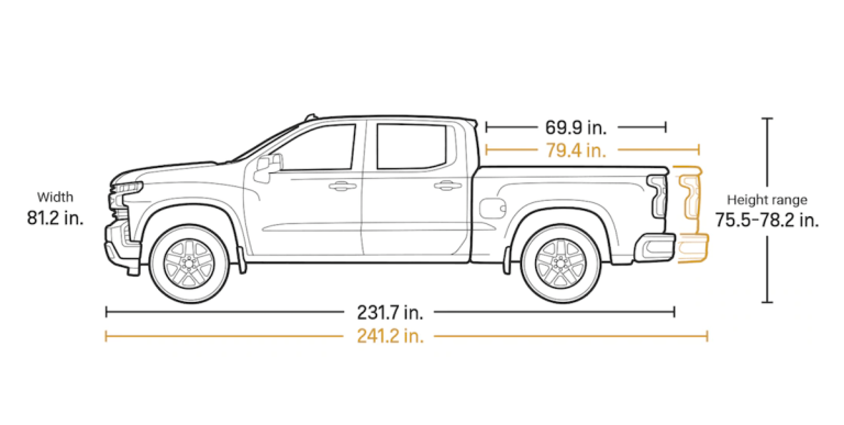 Chevy Silverado Bed Size Chart